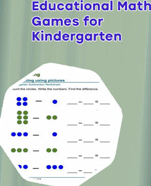Online subtraction games for kindergarten